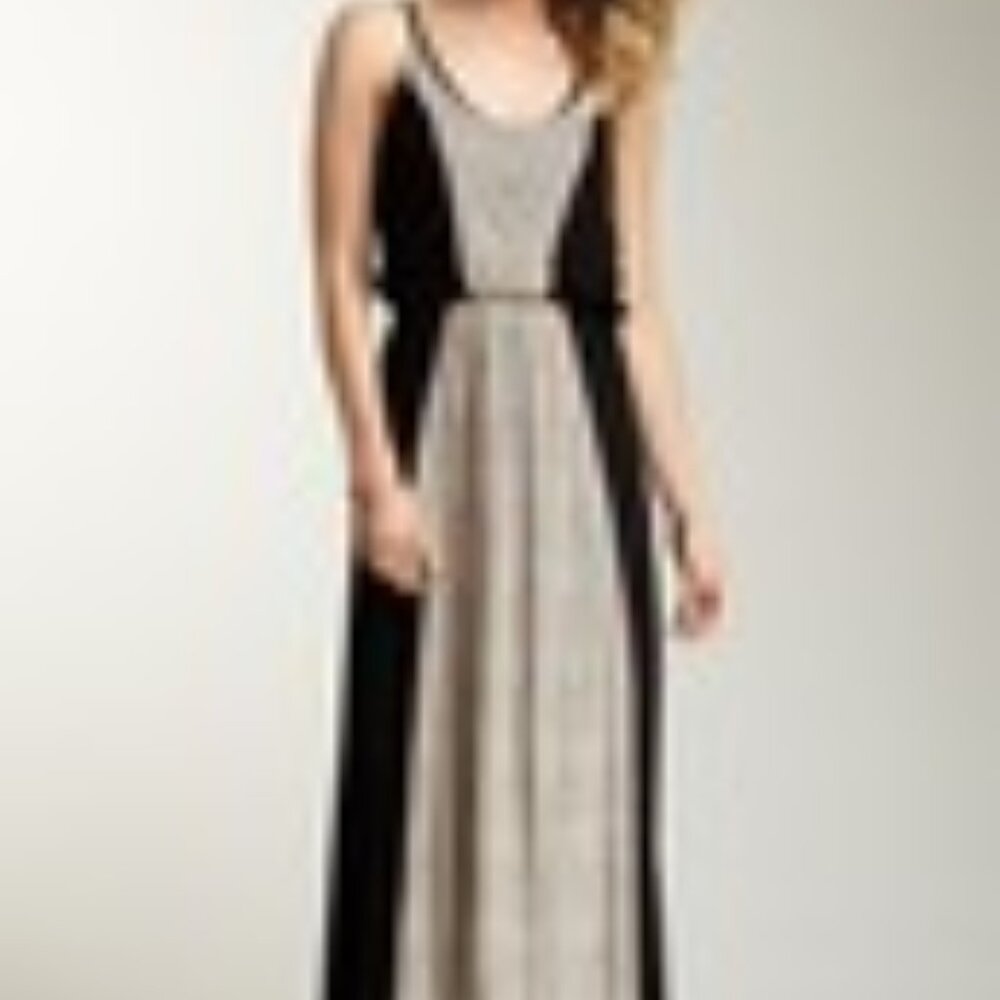 SHE Black with Peach Lace Dress Size Small